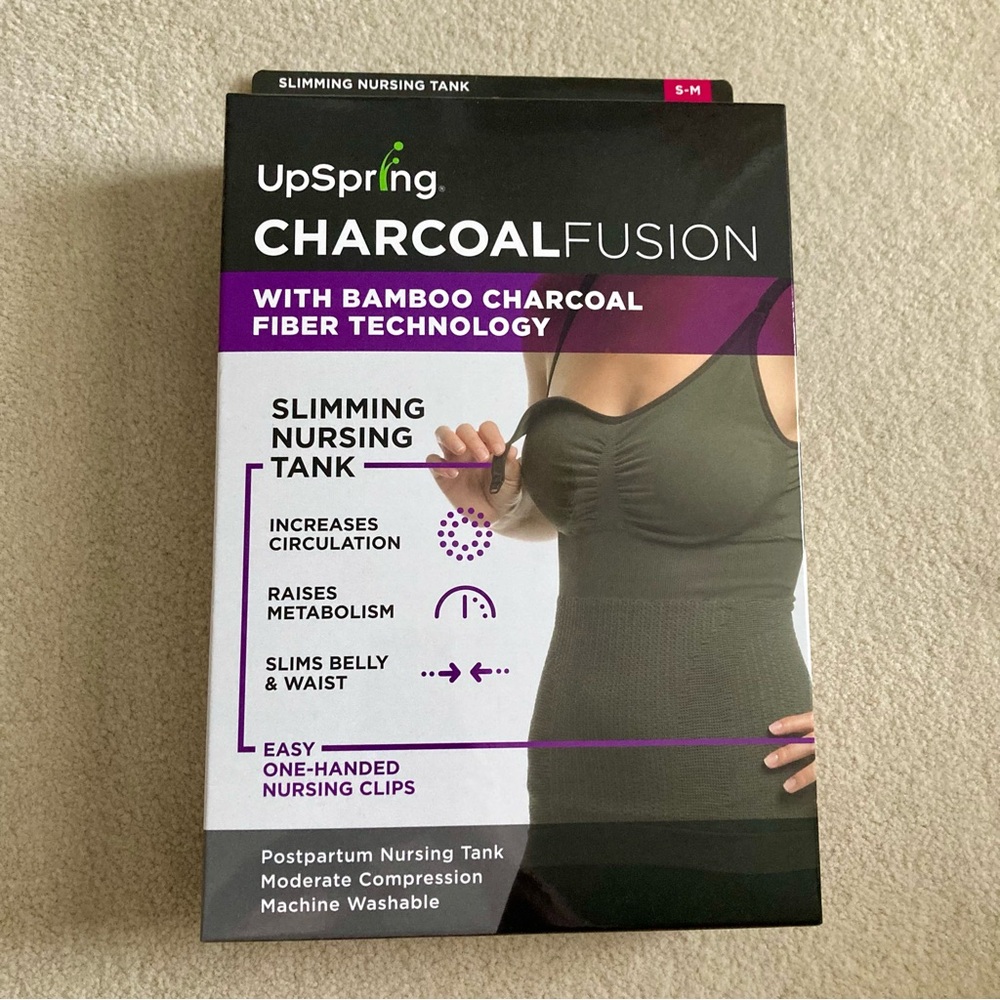 Charcoal Fusion Slimming Nursing Tank - S/M - NWT